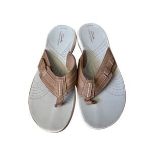 Clark’s Cloudstepper Sunmaze Sandal Warm Beige Womens 11 New without‎ box